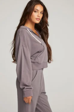 Best Sale Chaser Brand Abilene Purple Sage Zip Up Hoodie