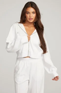Online Chaser Brand Abilene White Zip Up Hoodie