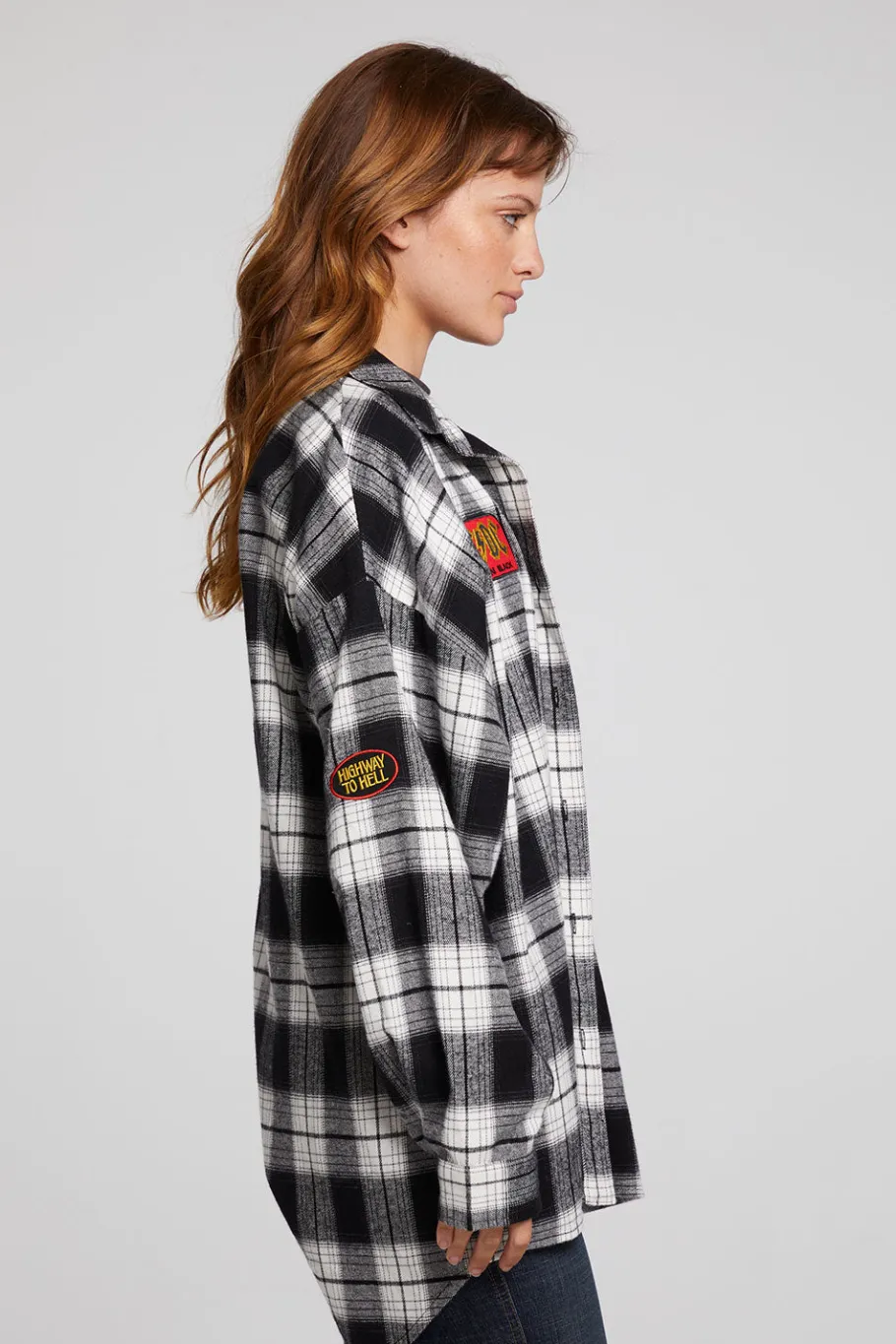 Flash Sale Chaser Brand AC/DC High Voltage Flannel Button Down