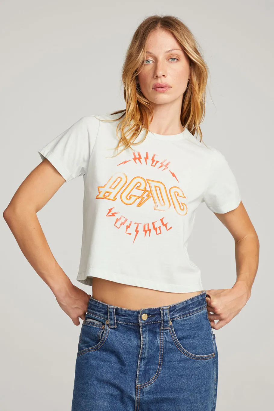 Cheap Chaser Brand AC/DC High Voltage Tee