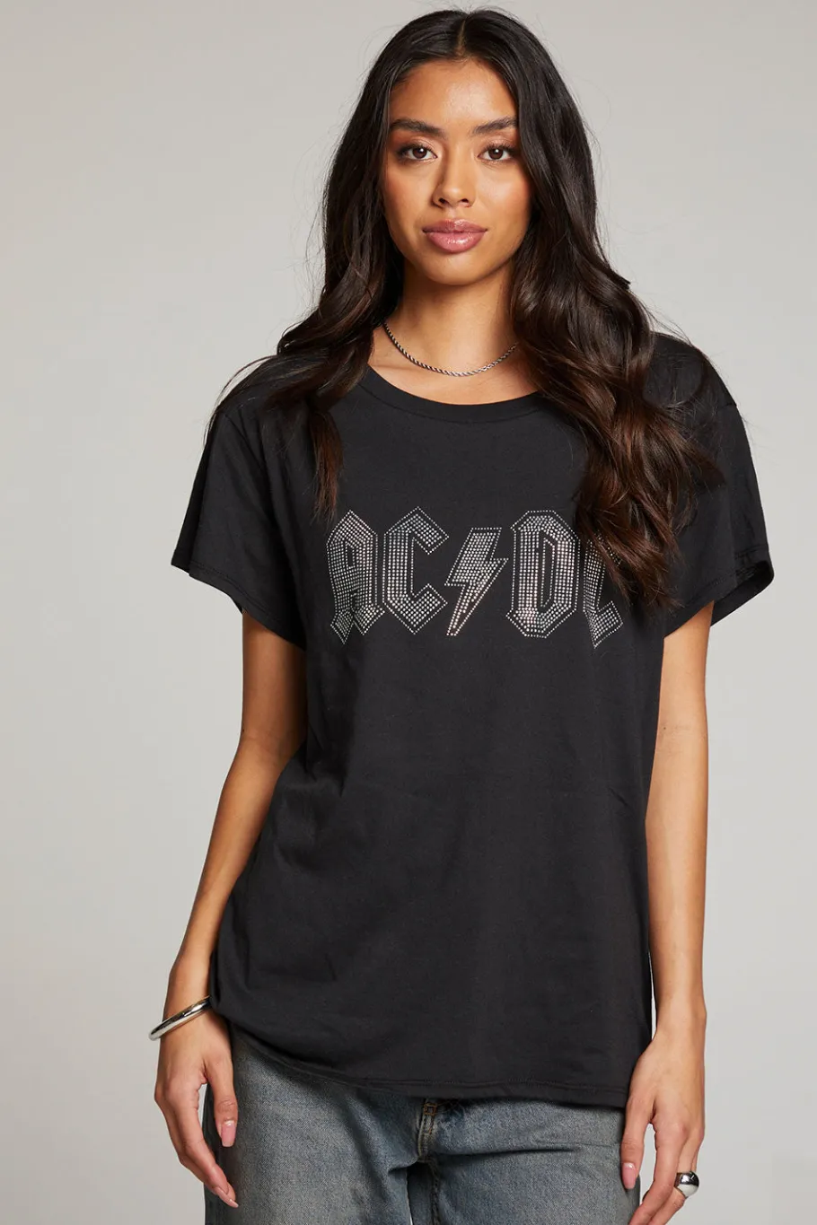 Hot Chaser Brand AC/DC Studded Logo Tee