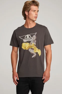 New Chaser Brand Aerosmith Just Push Play Mens Tee