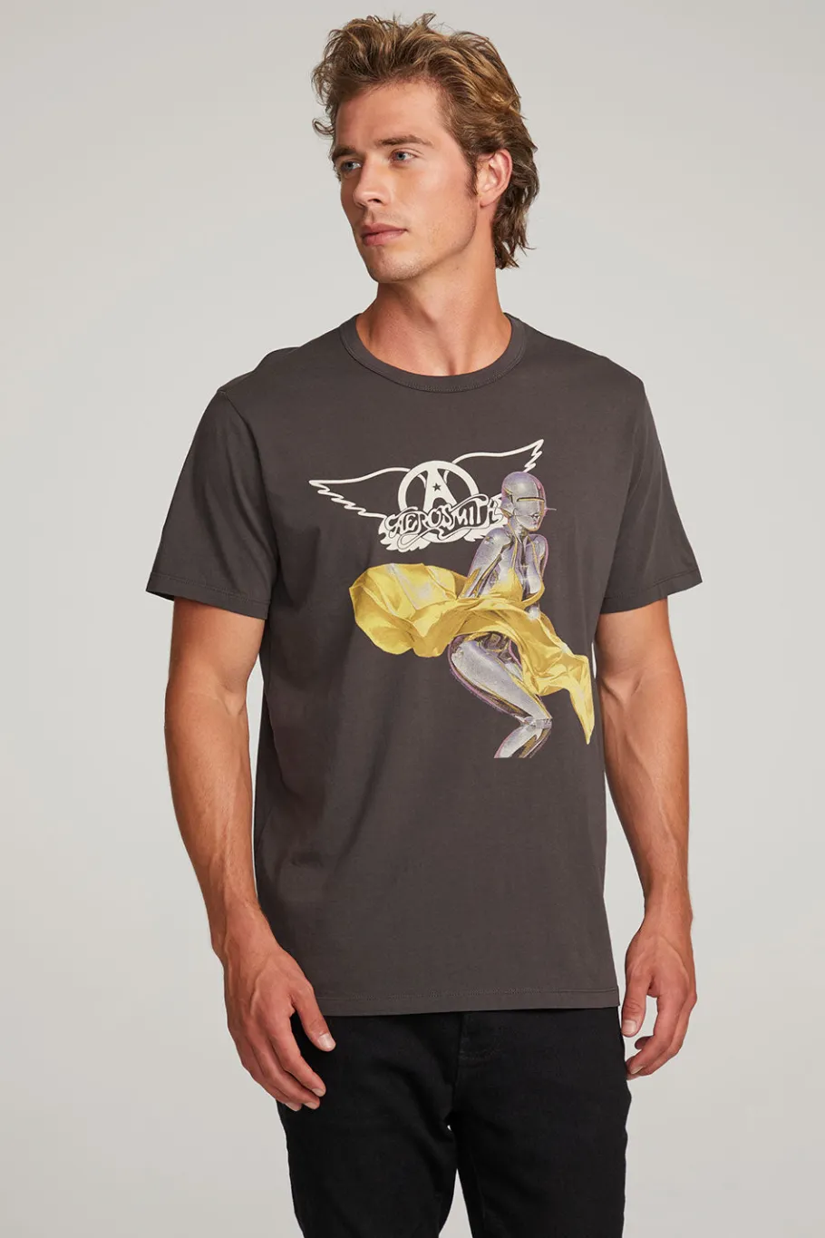 New Chaser Brand Aerosmith Just Push Play Mens Tee