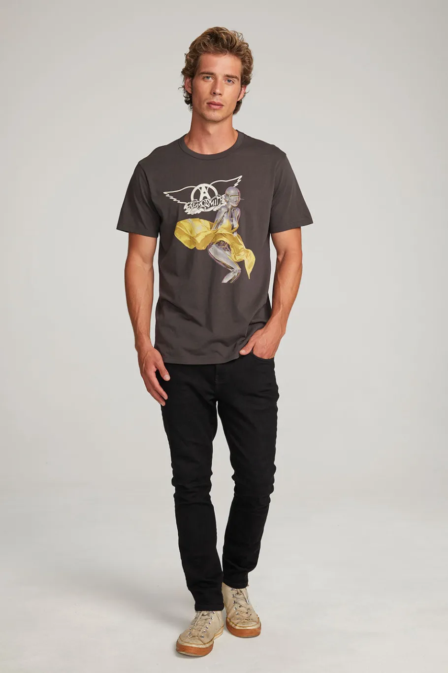 New Chaser Brand Aerosmith Just Push Play Mens Tee