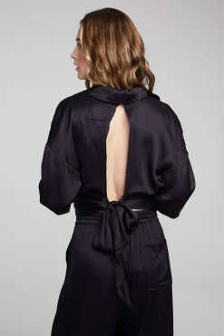 Best Sale Chaser Brand Agnes Shadow Black Blouse