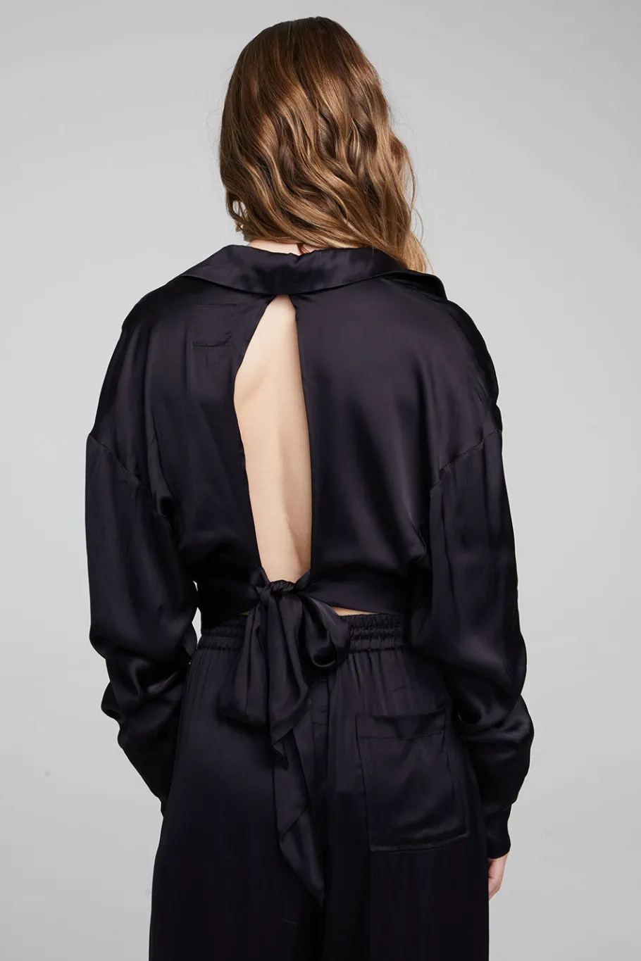 Best Sale Chaser Brand Agnes Shadow Black Blouse