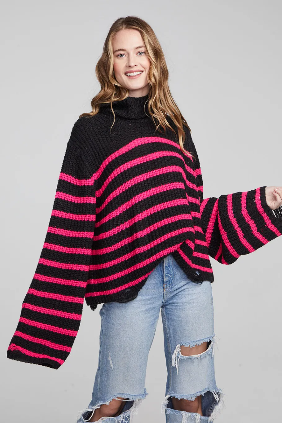 Online Chaser Brand Aimee Melrose Stripe Pullover