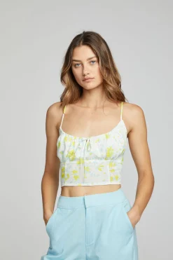 Best Sale Chaser Brand Alana Tank Top - Baby Blue Daisy Floral