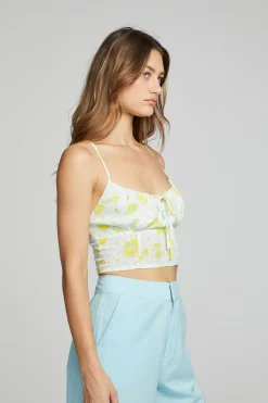 Best Sale Chaser Brand Alana Tank Top - Baby Blue Daisy Floral
