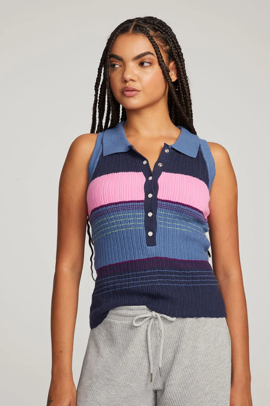 New Chaser Brand Alice Venice Stripe Tank
