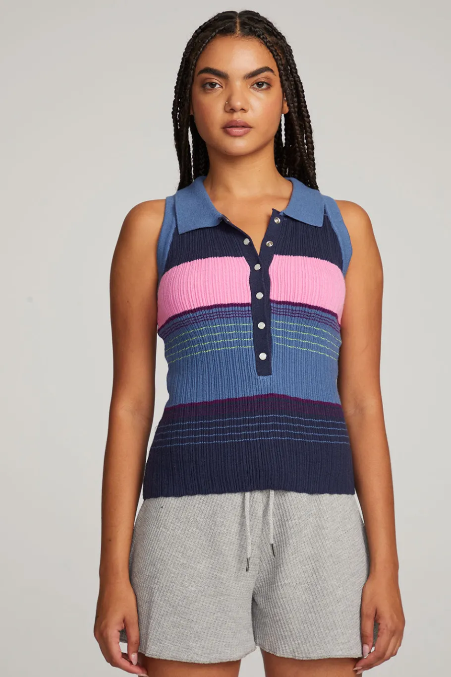 New Chaser Brand Alice Venice Stripe Tank