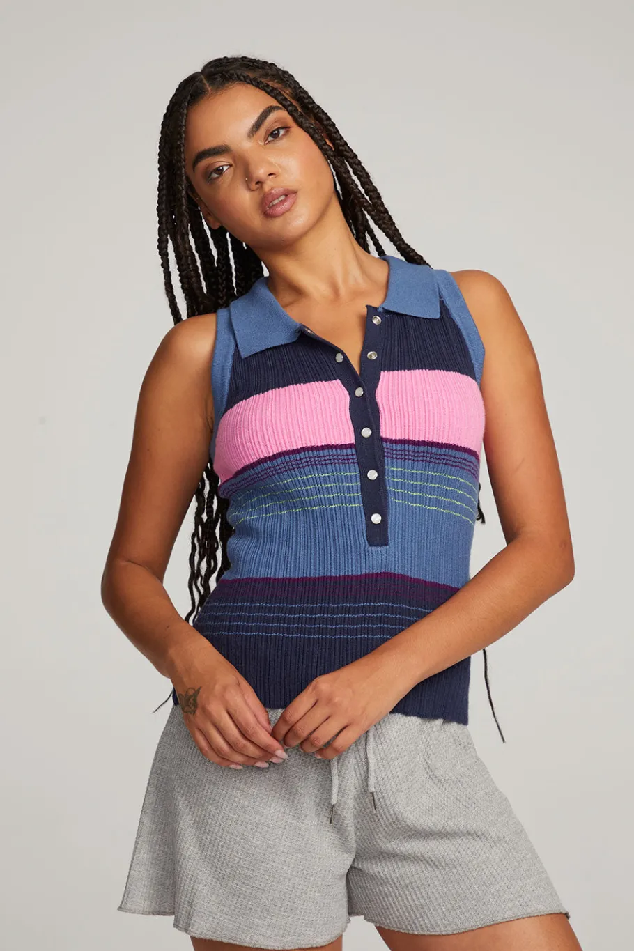 New Chaser Brand Alice Venice Stripe Tank