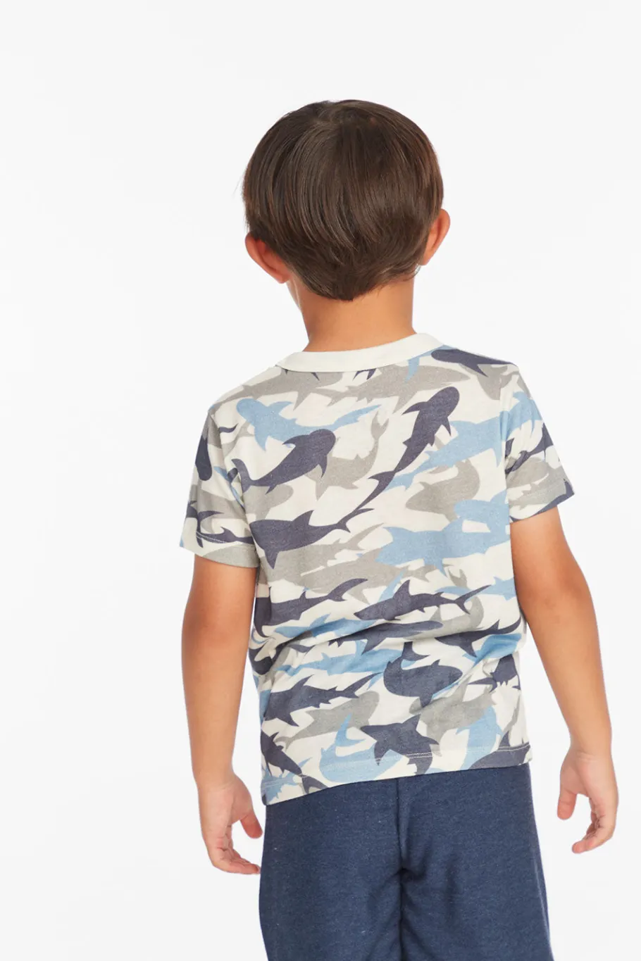Discount Chaser Brand All Over Camo Shark Boys Tee