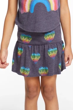 Best Chaser Brand All Over Hearts Girls Peplum Skort