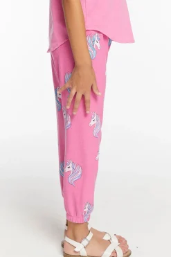 Cheap Chaser Brand All Over Unicorn Girls Cozy Knit Sweatpant
