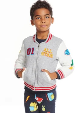 Discount Chaser Brand All Star Varsity Patches Boys Jacket