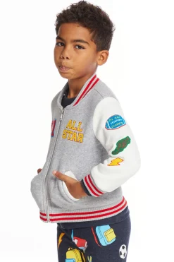 Discount Chaser Brand All Star Varsity Patches Boys Jacket