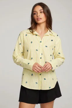 Cheap Chaser Brand Allover Eye Button Down
