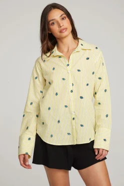 Cheap Chaser Brand Allover Eye Button Down