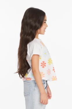 Fashion Chaser Brand Allover Flower Girls Shirt