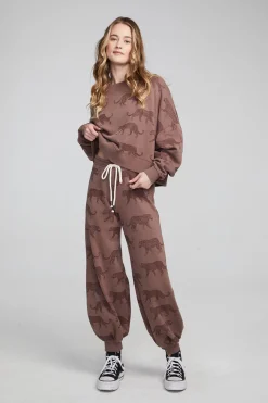 Best Sale Chaser Brand Allover Leopards Fleece Pullover