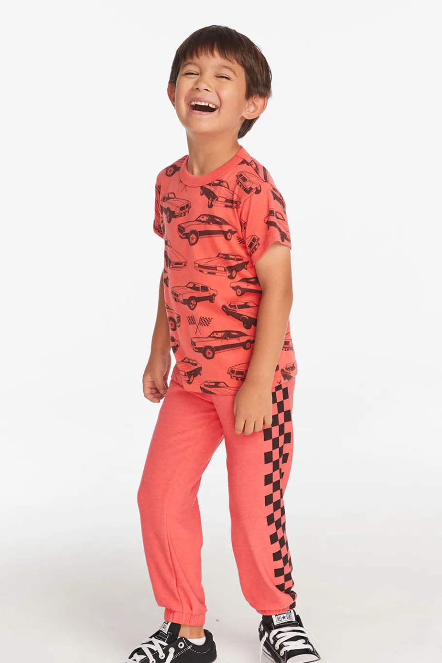 Shop Chaser Brand Allover Racer Boys Tee