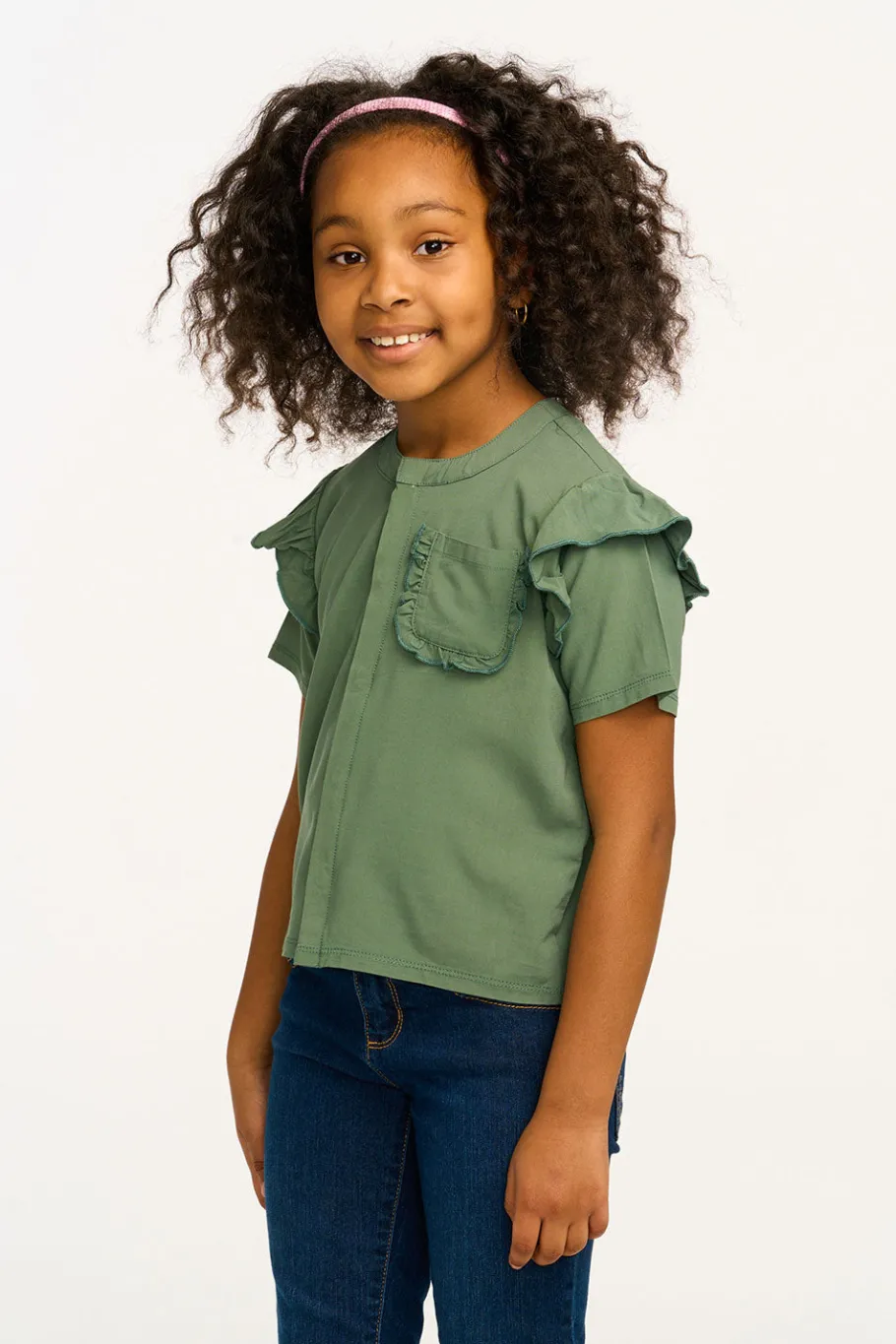 Sale Chaser Brand Anise Dark Forest Ruffle Top