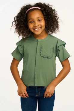 Sale Chaser Brand Anise Dark Forest Ruffle Top