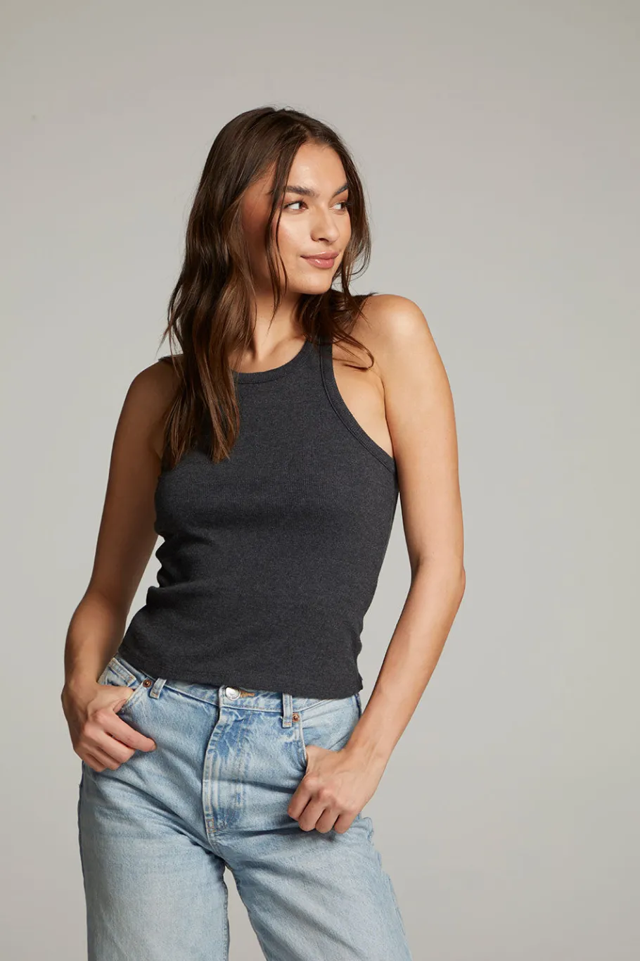 Online Chaser Brand August Black Tank Top