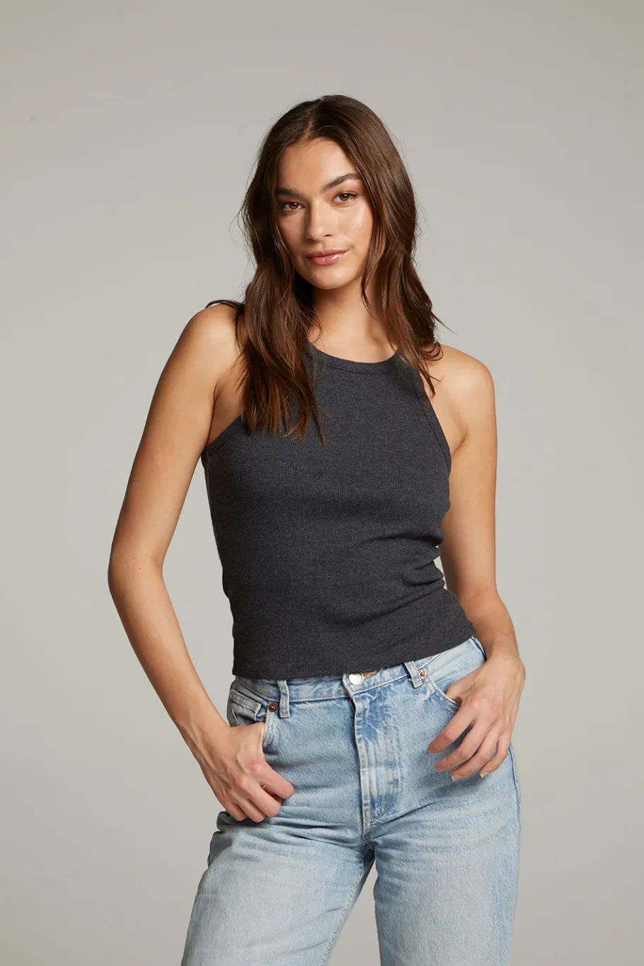 Online Chaser Brand August Black Tank Top