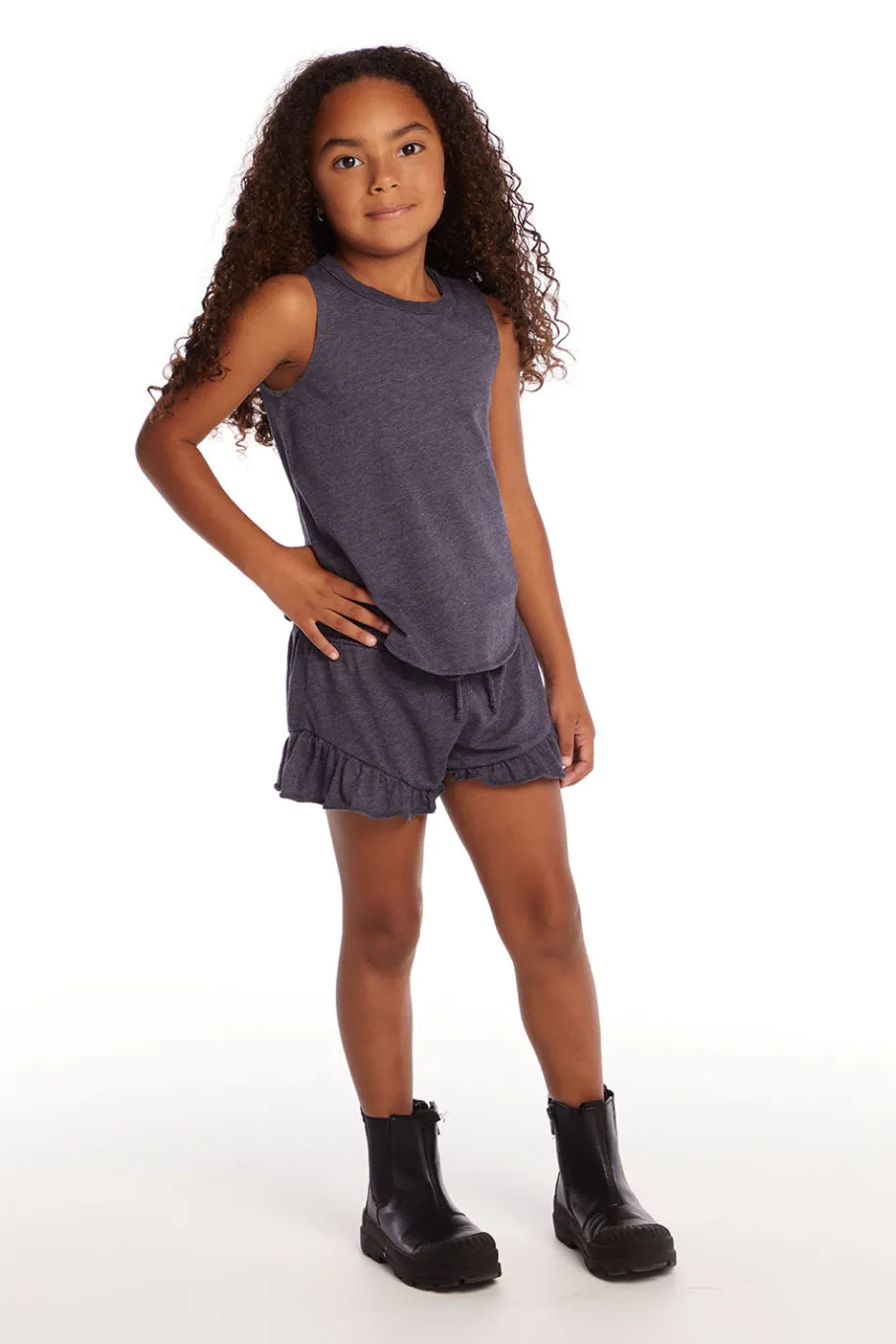 Hot Chaser Brand Avalon Girls Vintage Jersey Shirttail Muscle