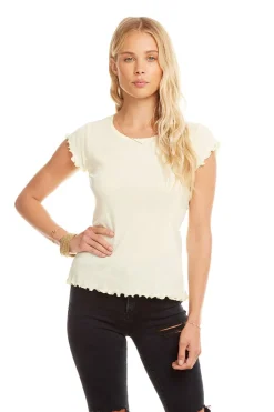 Best Sale Chaser Brand Baby Rib S/S Flouncy Crew Neck Tee