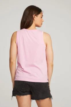 Clearance Chaser Brand Basic Pastel Lavender Slit Tank