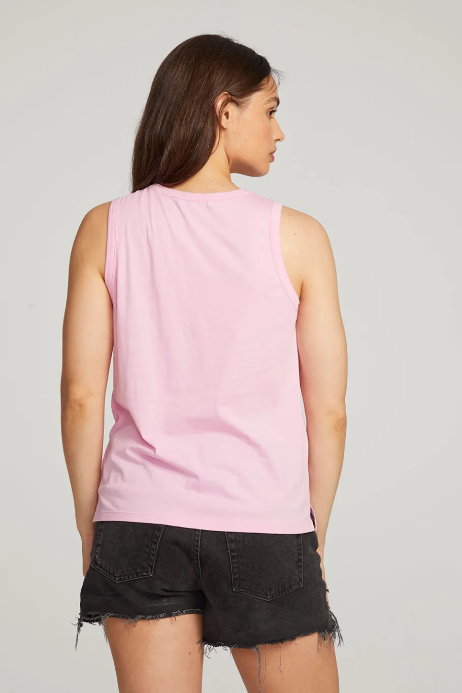 Clearance Chaser Brand Basic Pastel Lavender Slit Tank