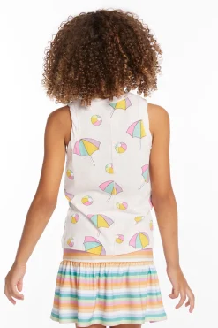 Discount Chaser Brand Beach Balls & Umbrellas Girls Tank Top