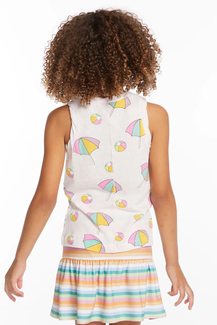 Discount Chaser Brand Beach Balls & Umbrellas Girls Tank Top
