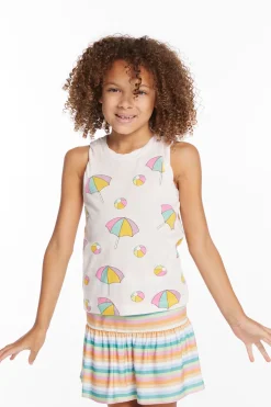 Discount Chaser Brand Beach Balls & Umbrellas Girls Tank Top