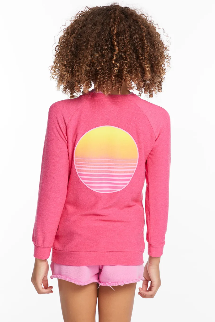 New Chaser Brand Beach Club Girls Cozy Knit Raglan Pullover