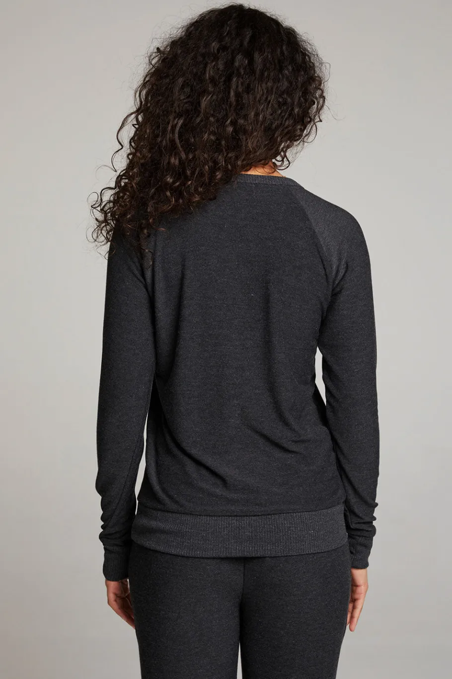 Cheap Chaser Brand Black Long Sleeve Raglan Pullover