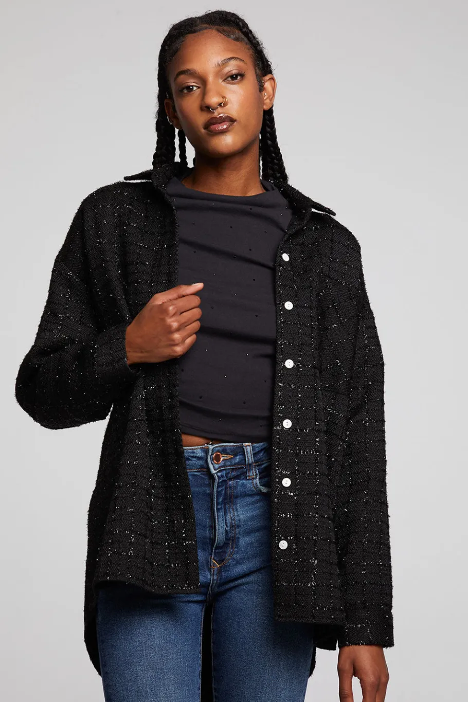 Flash Sale Chaser Brand Blake Licorice Button Down
