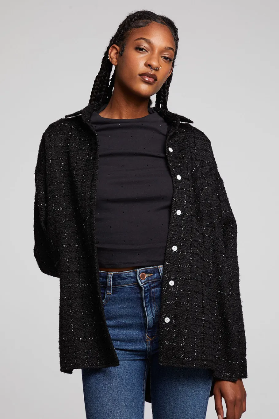 Flash Sale Chaser Brand Blake Licorice Button Down