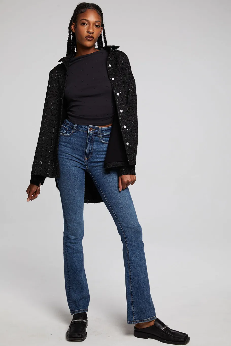 Flash Sale Chaser Brand Blake Licorice Button Down
