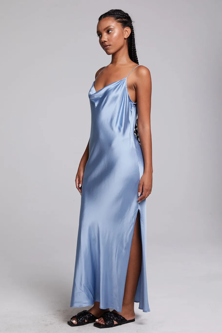 Shop Chaser Brand Bleeker Blue Grotto Midi Dress