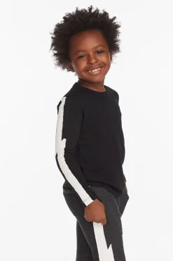Shop Chaser Brand Bolt Crew Neck Licorice Long Sleeve Tee
