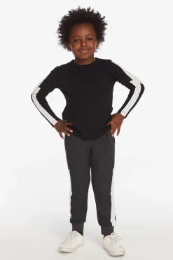 Shop Chaser Brand Bolt Crew Neck Licorice Long Sleeve Tee