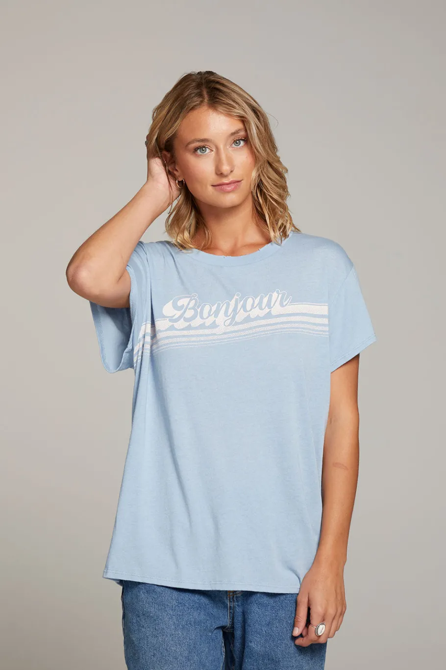 Cheap Chaser Brand Bonjour Tee