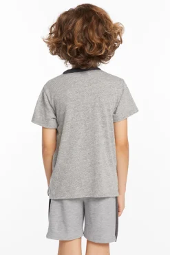 Flash Sale Chaser Brand Boys Heather Grey Short Sleeve Henley