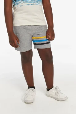 Sale Chaser Brand Boys Heather Grey Short With Strapping
