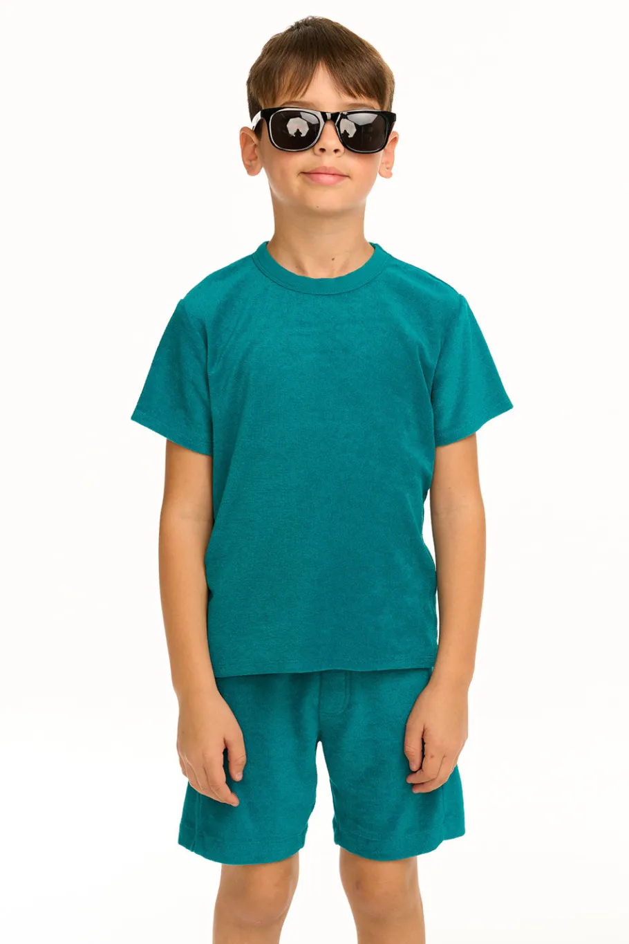 Sale Chaser Brand Boy's Lake Green Terry Cloth Tee