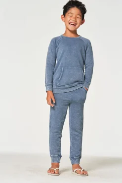 Flash Sale Chaser Brand Boys Linen French Terry Long Sleeve Kanga Pocket Pullover